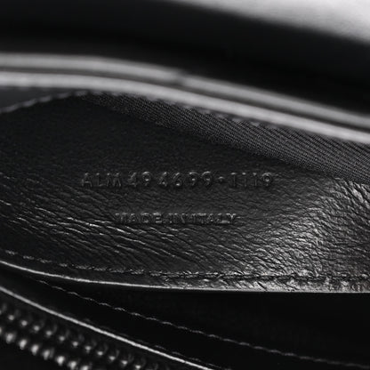 Saint Laurent Calfskin Y Quilted Monogram Monochrome Small Loulou Chain Satchel Black 7 of 10