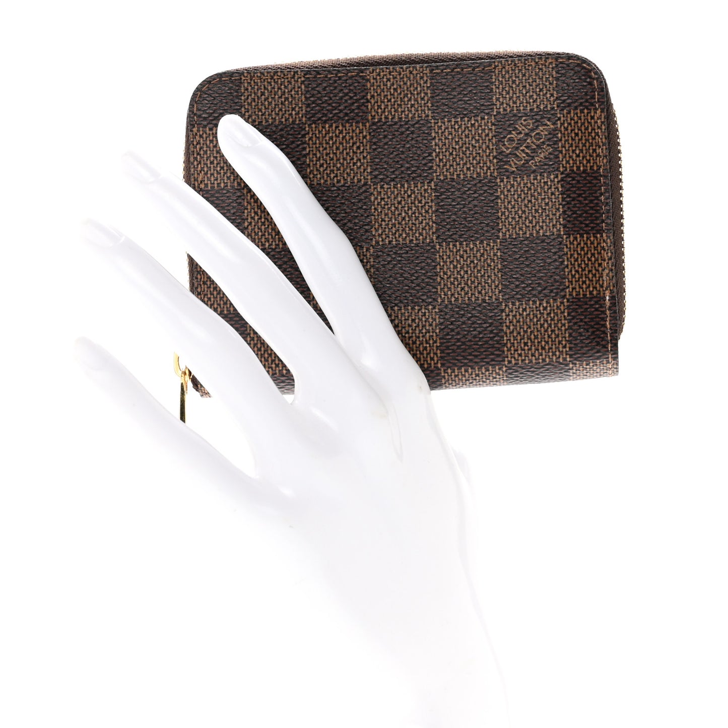 Damier Ebene Zippy Coin Purse Rose Ballerine