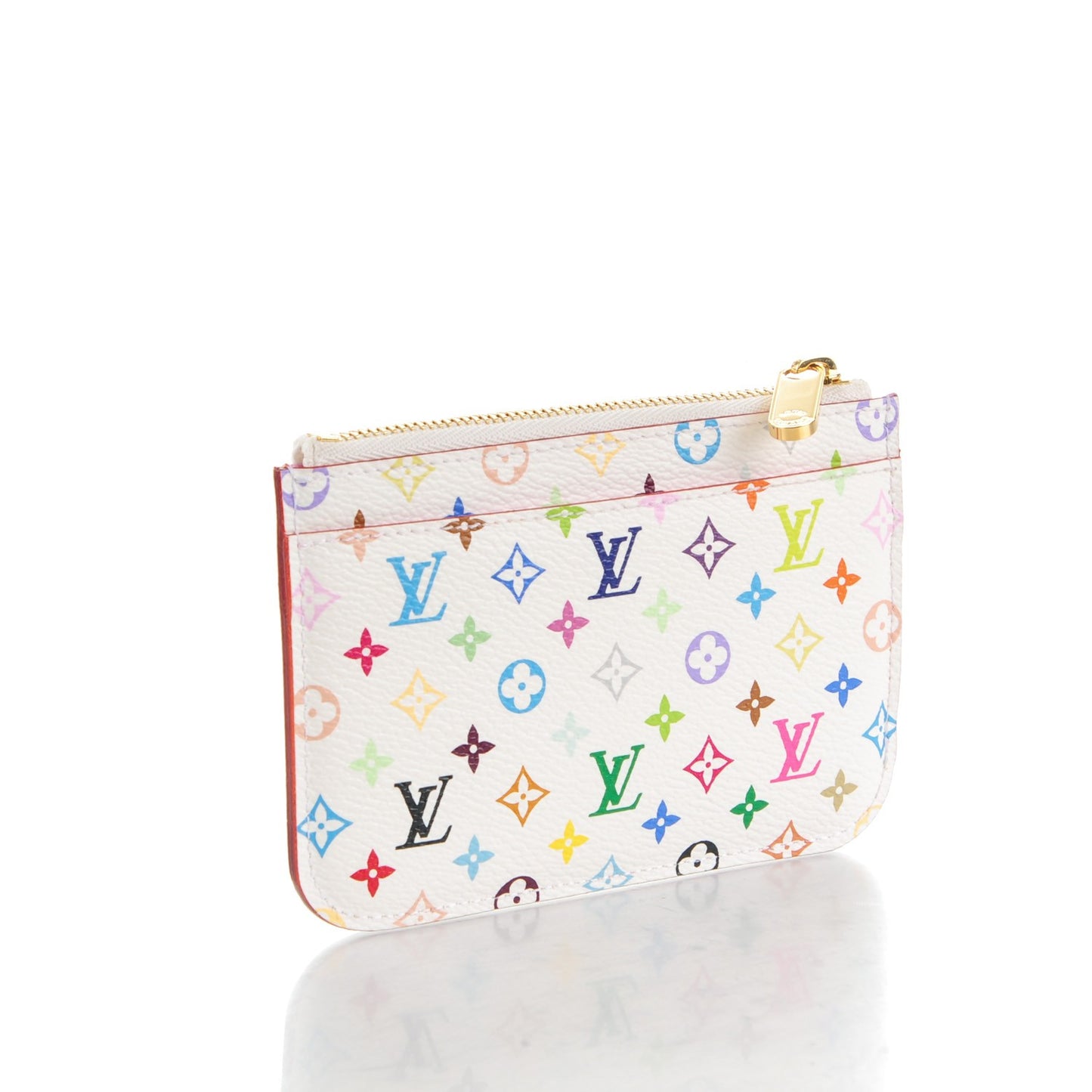 Monogram Multicolor Key Pouch White Litchi