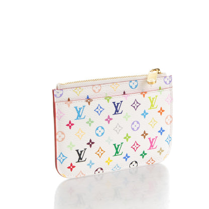 Louis Vuitton Monogram Multicolor Key Pouch White Litchi 3 of 7