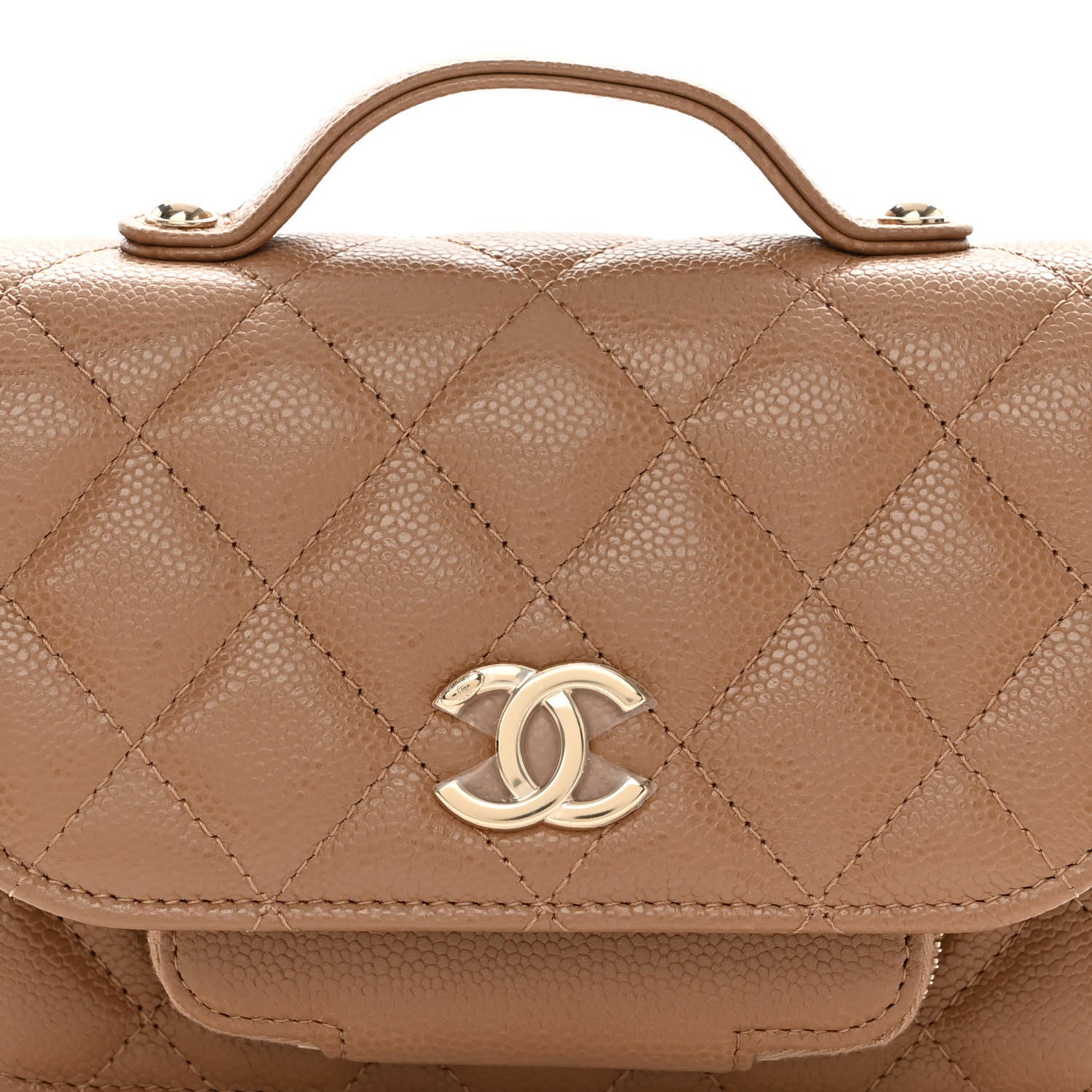 Chanel Caviar Quilted Business Affinity Clutch With Chain Flap Dark Beige 9 of 13