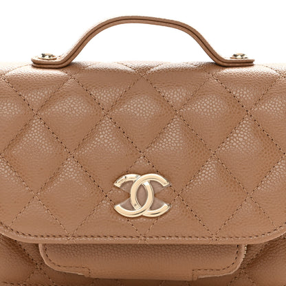 Chanel Caviar Quilted Business Affinity Clutch With Chain Flap Dark Beige 9 of 13