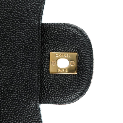 Chanel Caviar Quilted Jumbo Double Flap Black 7 of 9