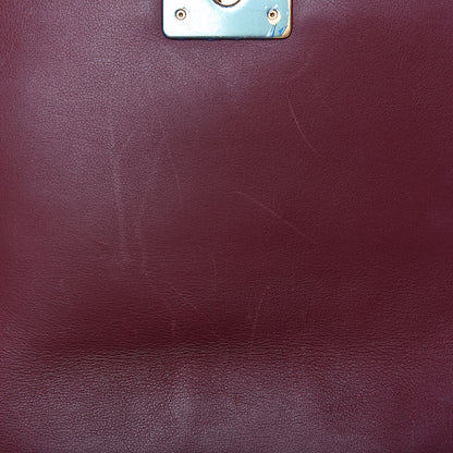 Chanel Calfskin Quilted Medium Boy Flap Burgundy 8 of 12