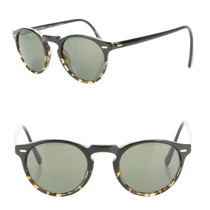 Oliver Peoples Polarized Gregory Peck Sunglasses Black Tortoise 1 of 7
