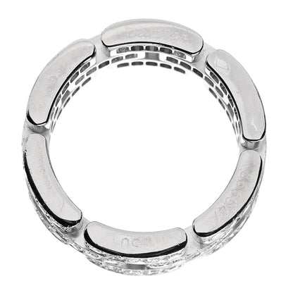 Cartier 18K White Gold Diamond Maillon Panthere 3 Rows Paved Ring 53 6.25 4 of 4