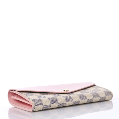 Louis Vuitton Damier Azur Sarah Wallet NM Rose Ballerine 4 of 8