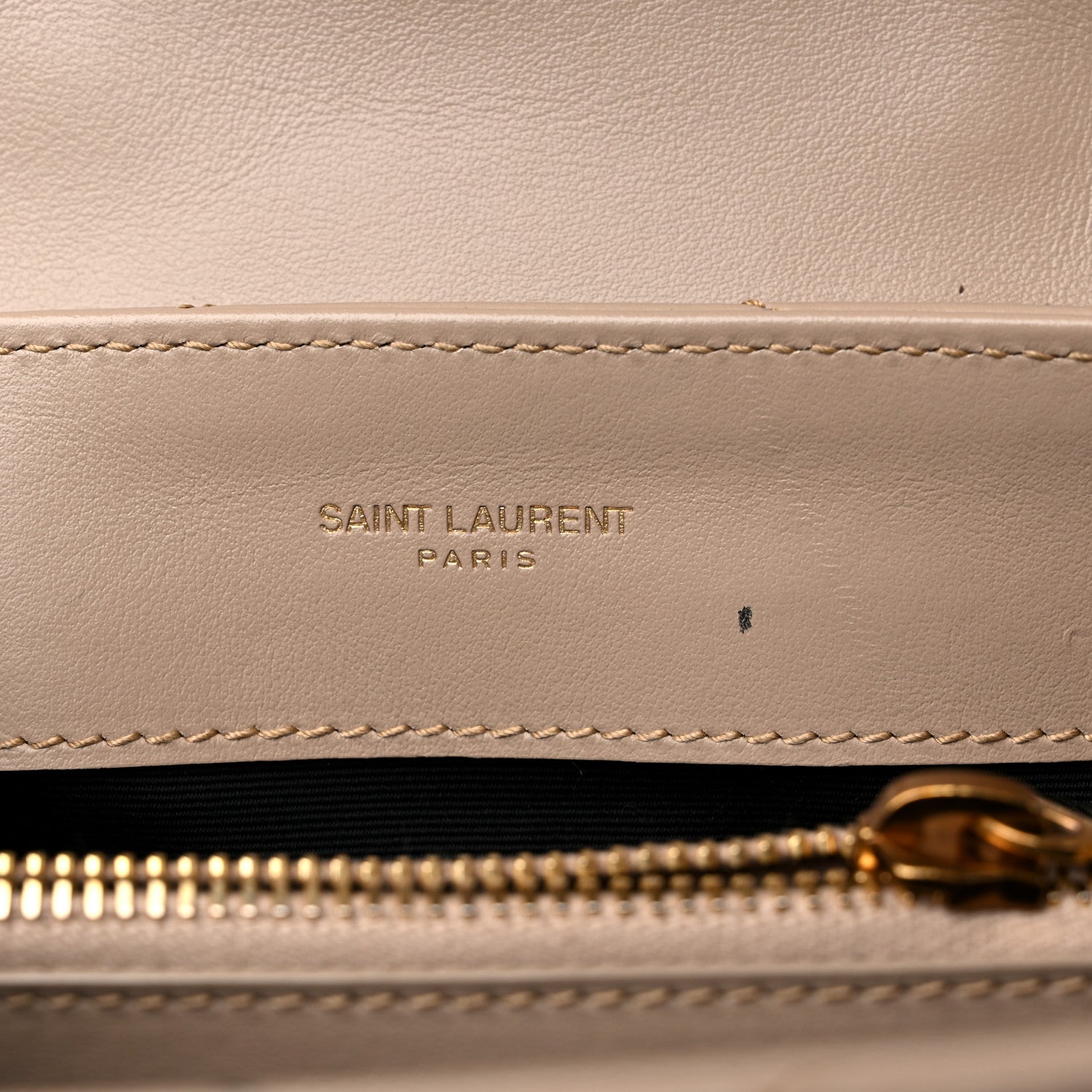 Saint Laurent Calfskin Y Quilted Monogram Small Loulou Chain Satchel Dark Beige 6 of 12