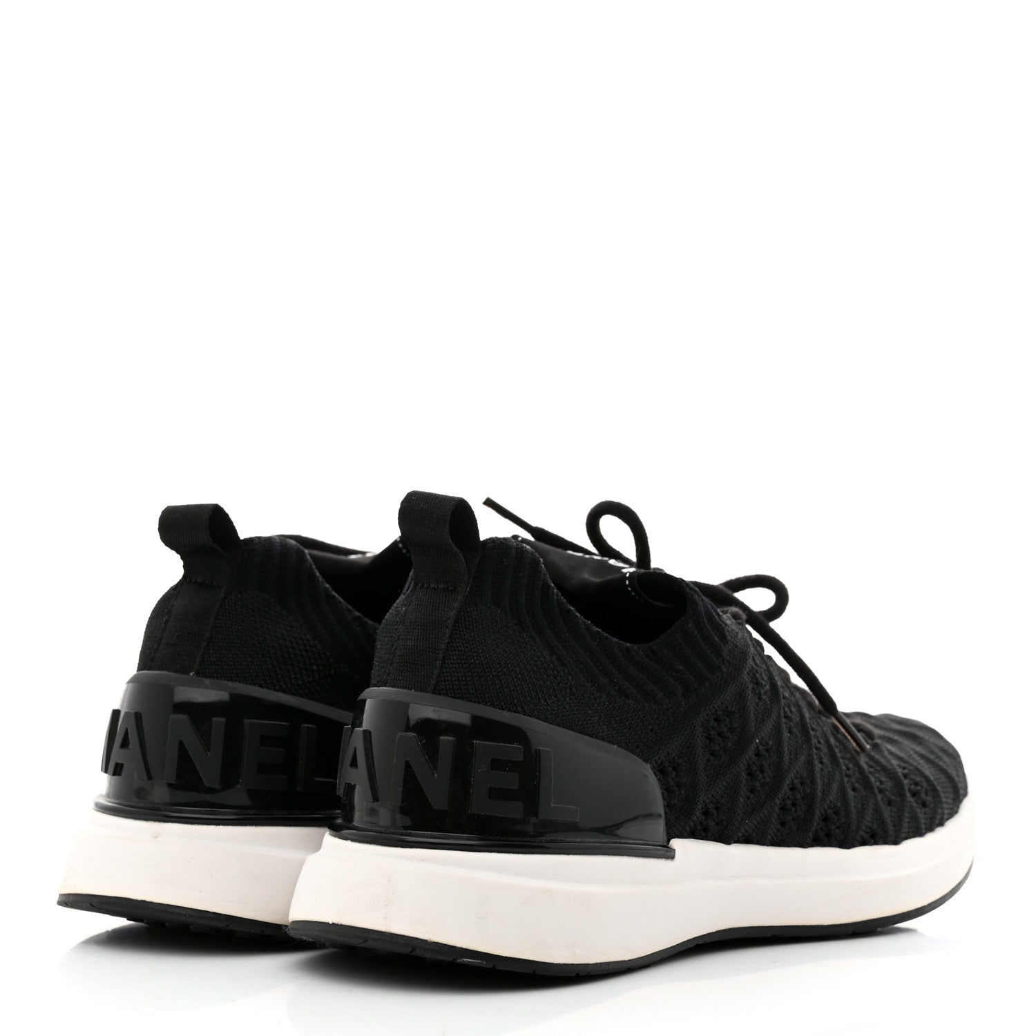 Chanel Fabric Logo Sneakers 38 Black 4 of 9