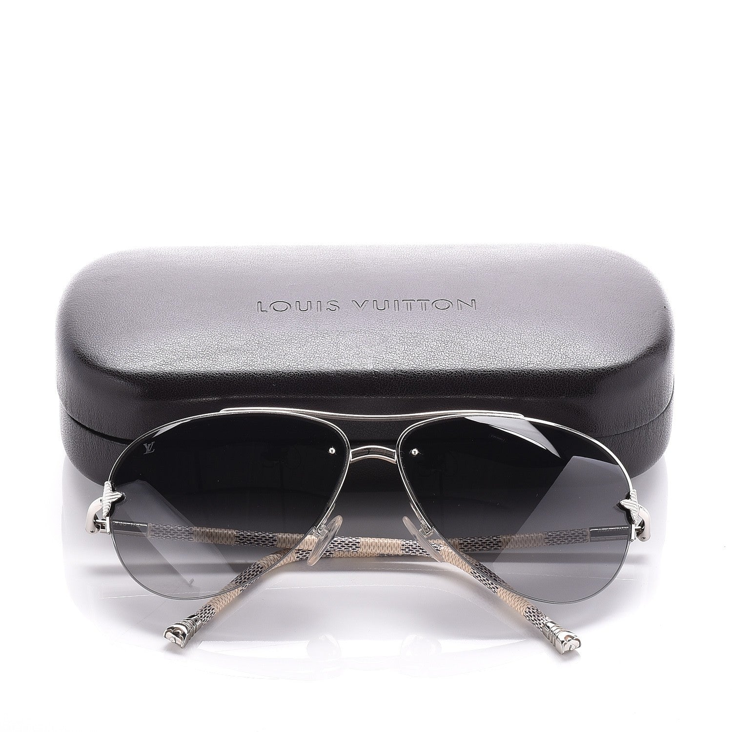 Louis Vuitton Damier Azur Petite Viola Pilote Aviator Sunglasses Z0570U 8 of 8