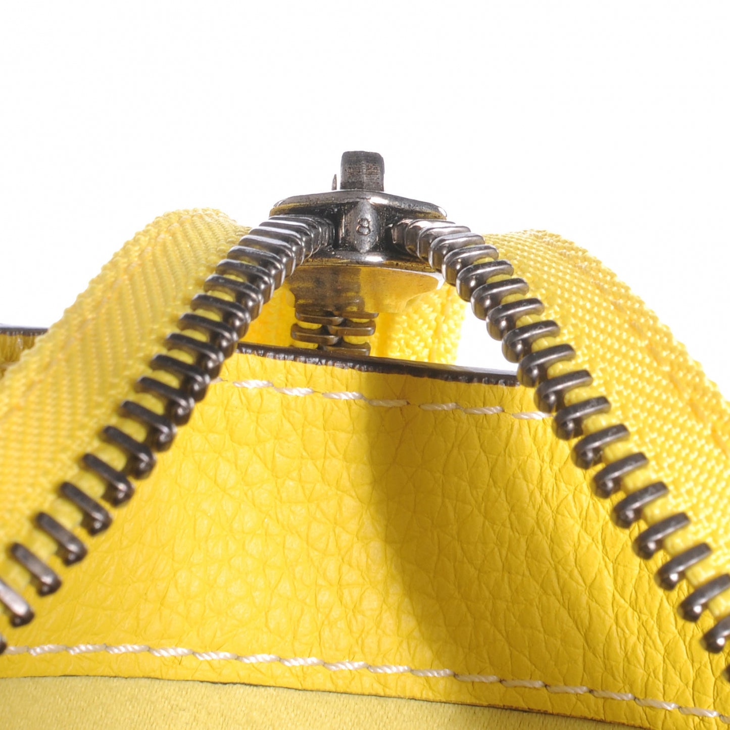 Drummed Calfskin Mini Luggage Citron