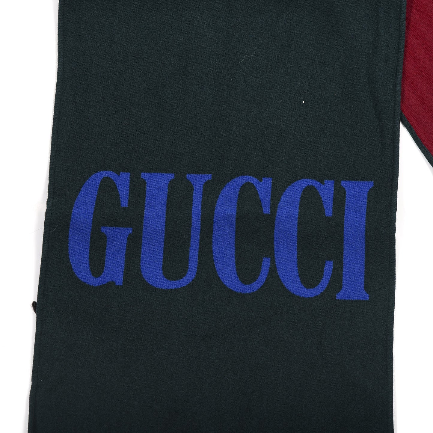 Wool Silk Guccium Scarf Petroleum Blue Bordeaux