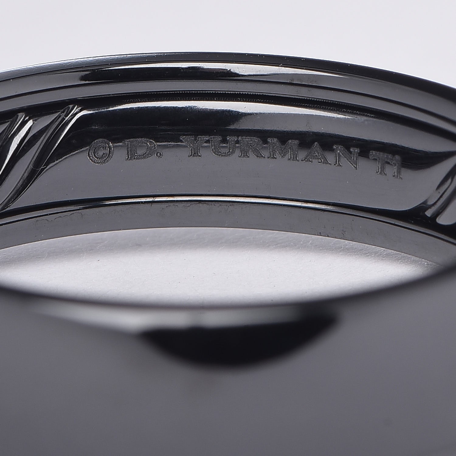 David Yurman Black Titanium 6mm Band Ring 68 12.25 4 of 4