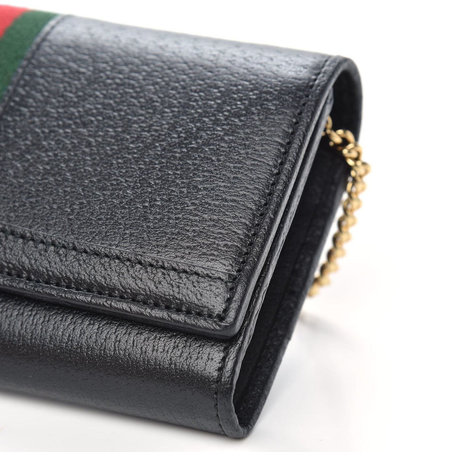Calfskin Web Ophidia Wallet On Chain Black