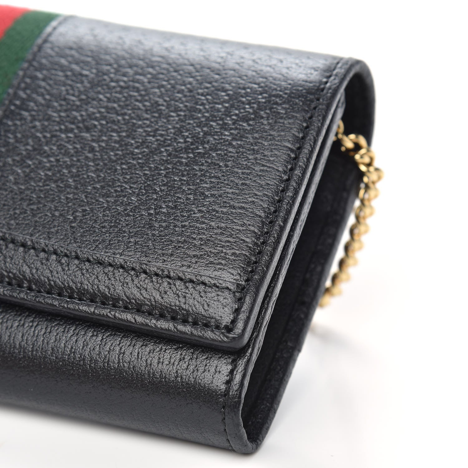 Gucci Calfskin Web Ophidia Wallet On Chain Black 9 of 11