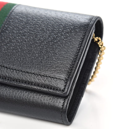 Gucci Calfskin Web Ophidia Wallet On Chain Black 9 of 11
