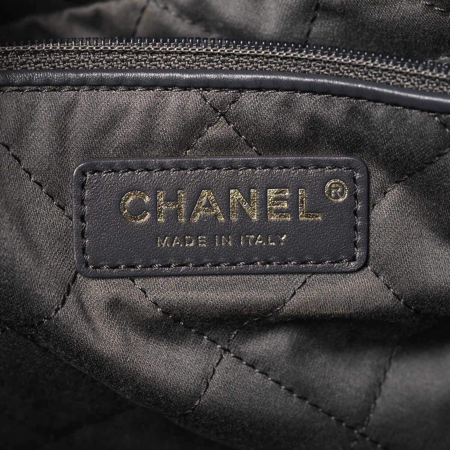 Chanel Shiny Calfskin Quilted Chanel 22 Dark Grey 7 of 13