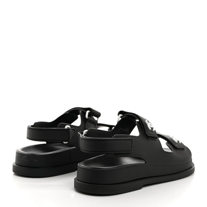 Chanel Rubber CC Dad Sandals 35 Black 4 of 8