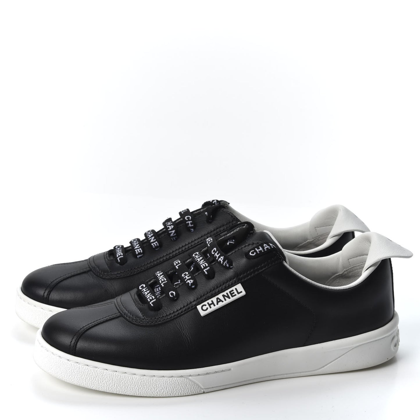 Calfskin CC Womens Sneakers 37.5 Black
