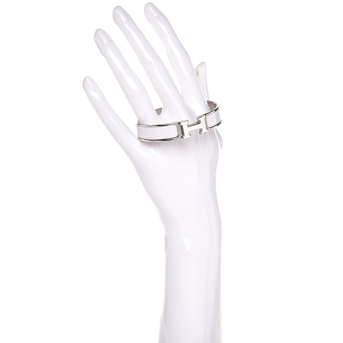 Enamel Narrow Clic Clac H Bracelet PM Rose Dragee