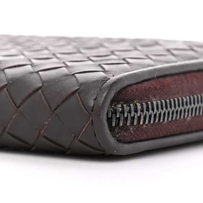 Bottega Veneta Nappa Intrecciato Zip Around Wallet Aubergine 9 of 14