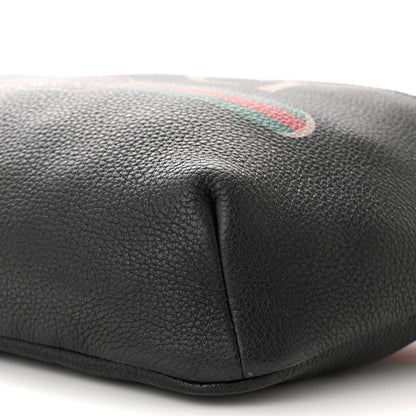 Gucci Grained Calfskin Logo Belt Bag Black 10 of 11