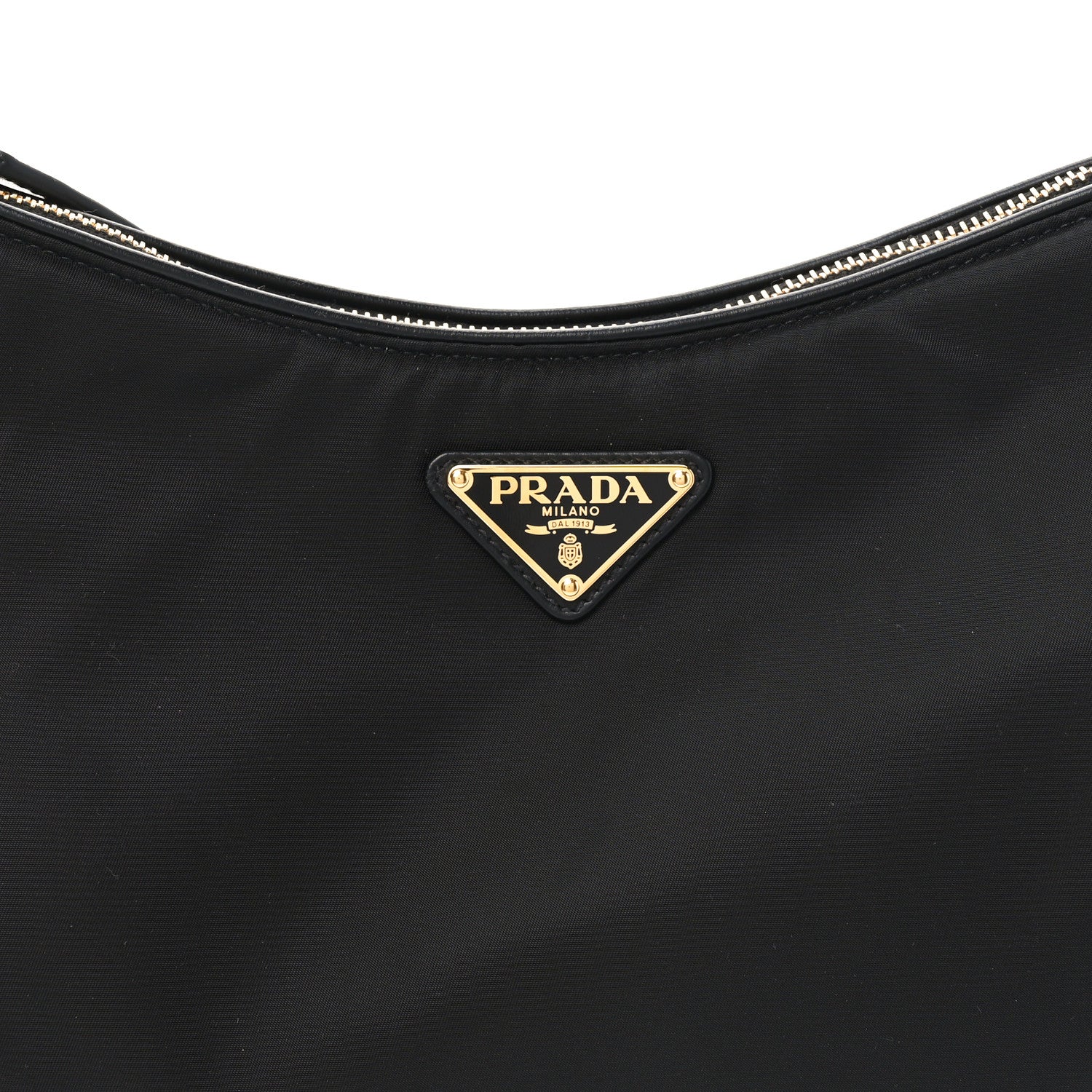 Prada Re-Nylon Vitello Large Aimee Shoulder Bag Black 7 of 9