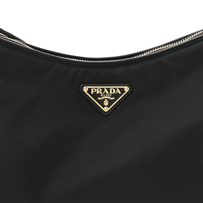 Prada Re-Nylon Vitello Large Aimee Shoulder Bag Black 7 of 9
