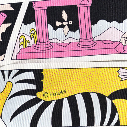Hermes Silk Factory Suite Twilly Black Rose Jaune 4 of 4