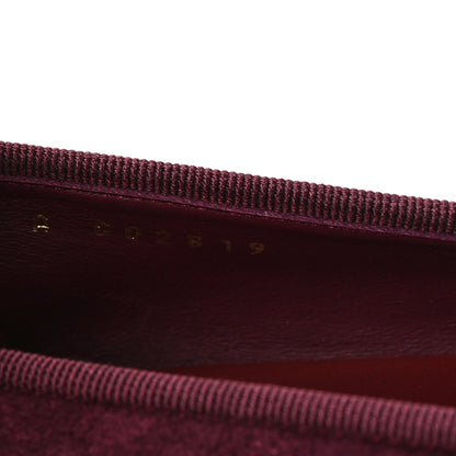 Chanel Suede Patent Cap Toe CC Ballerina Flats 37.5 Burgundy 8 of 10