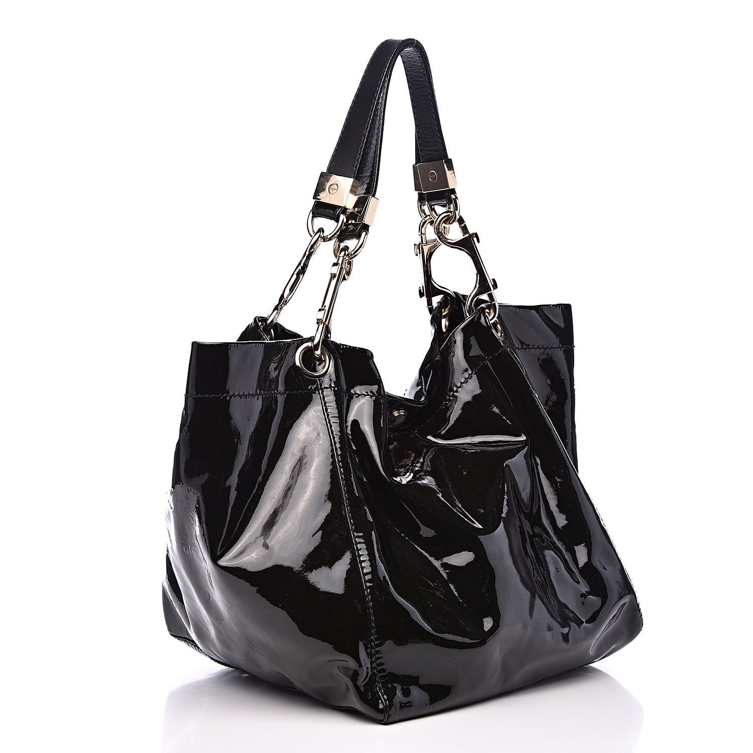 Jimmy Choo Patent Lola Oversized Tote Black 3 of 11