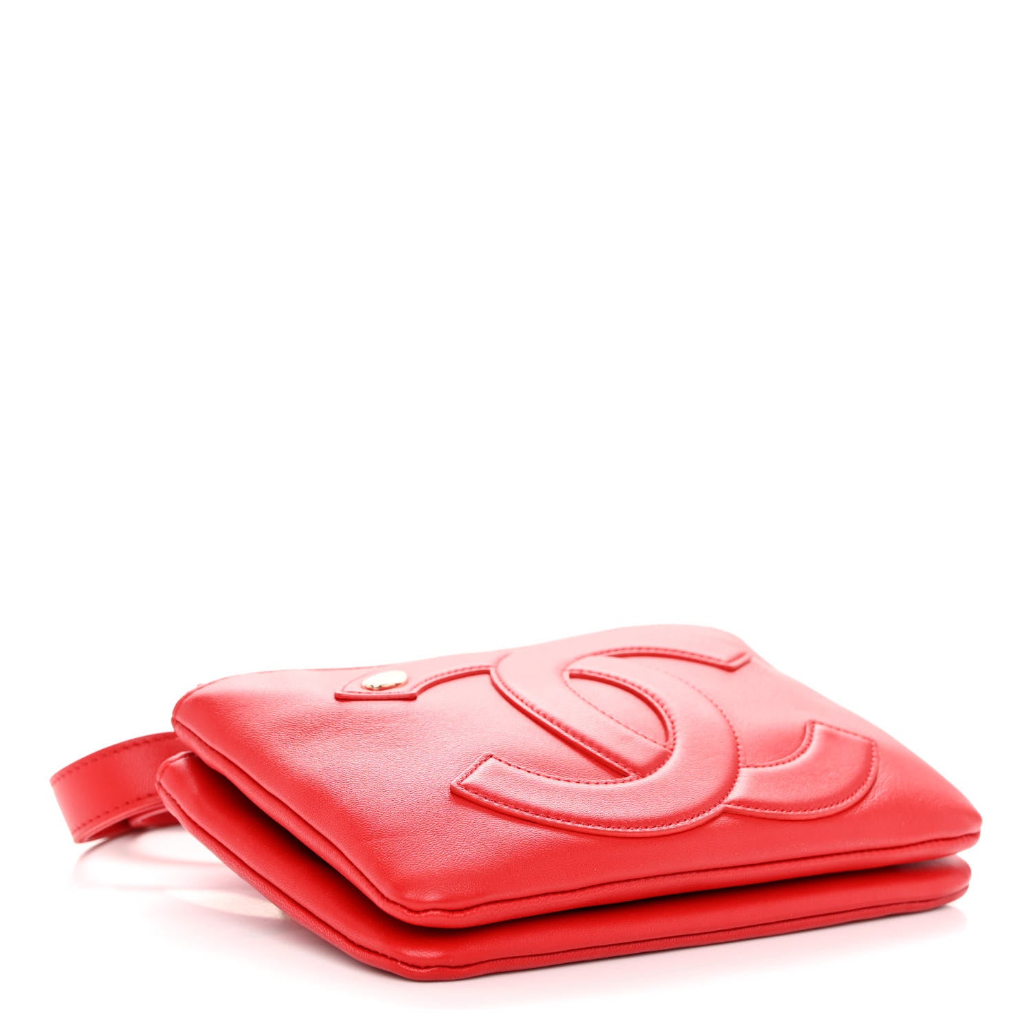 Chanel Lambskin CC Mania Waist Belt Bag Red 4 of 11