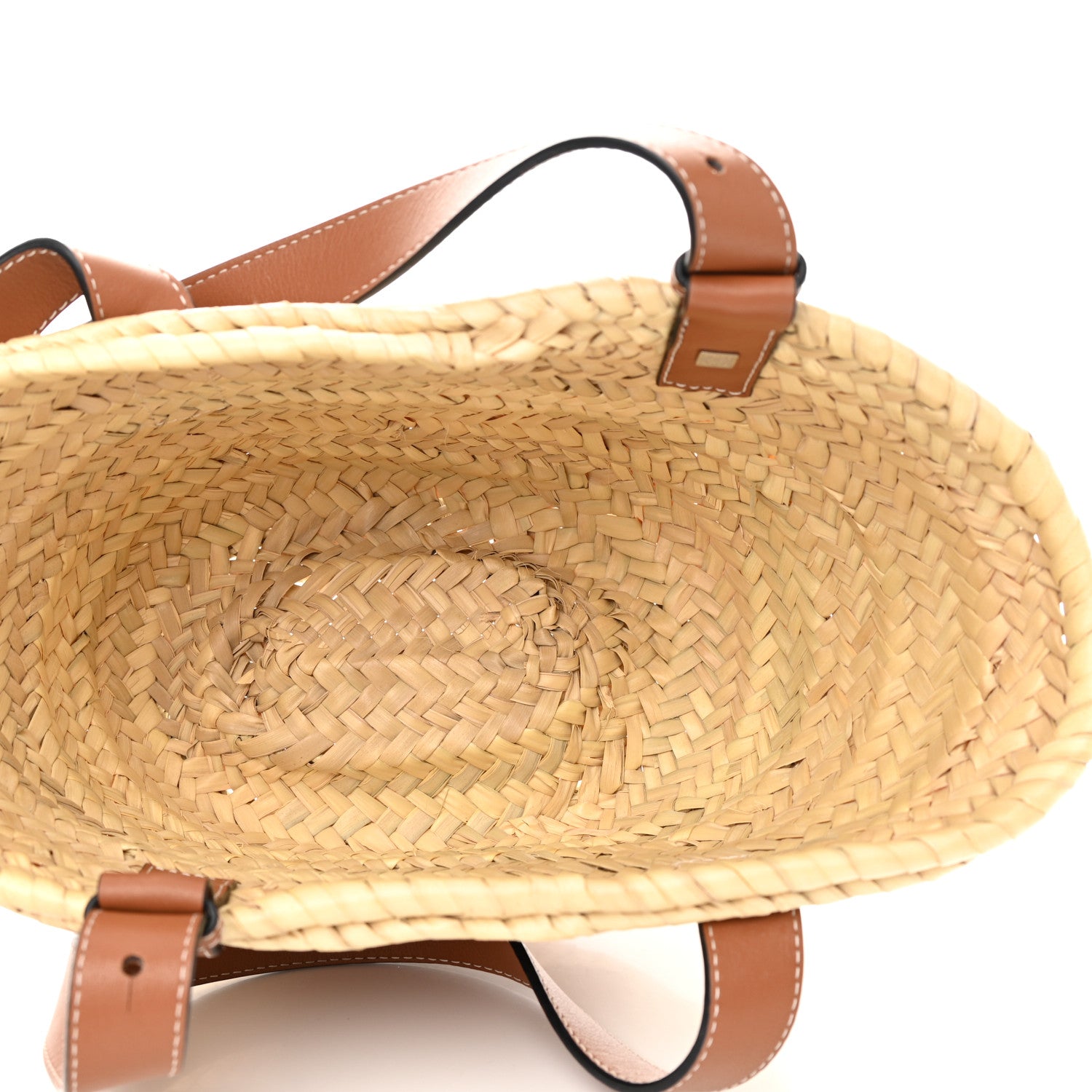 Loewe Raffia Small Basket Tote Bag Natural Tan 5 of 11