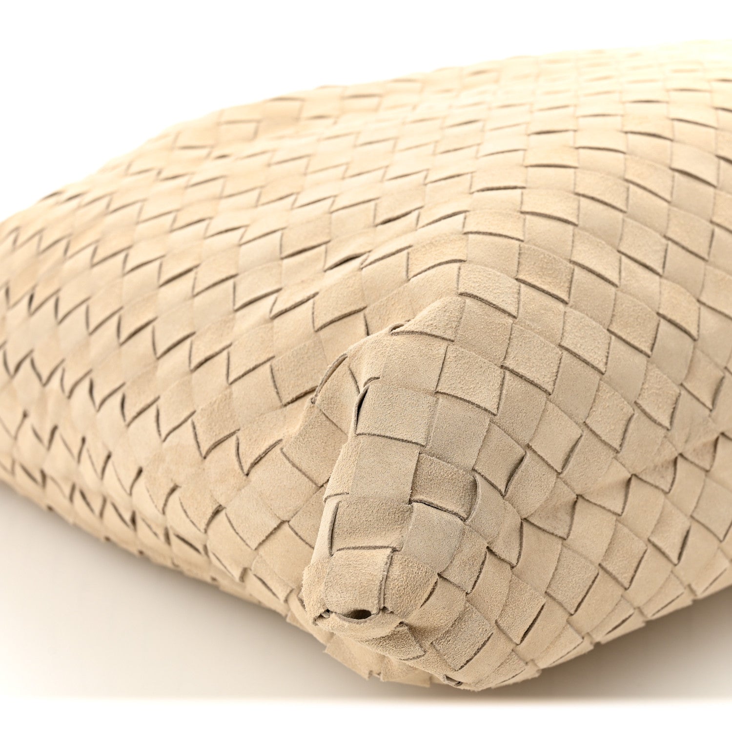 Bottega Veneta Suede Intrecciato Large Hop Ecru 9 of 10