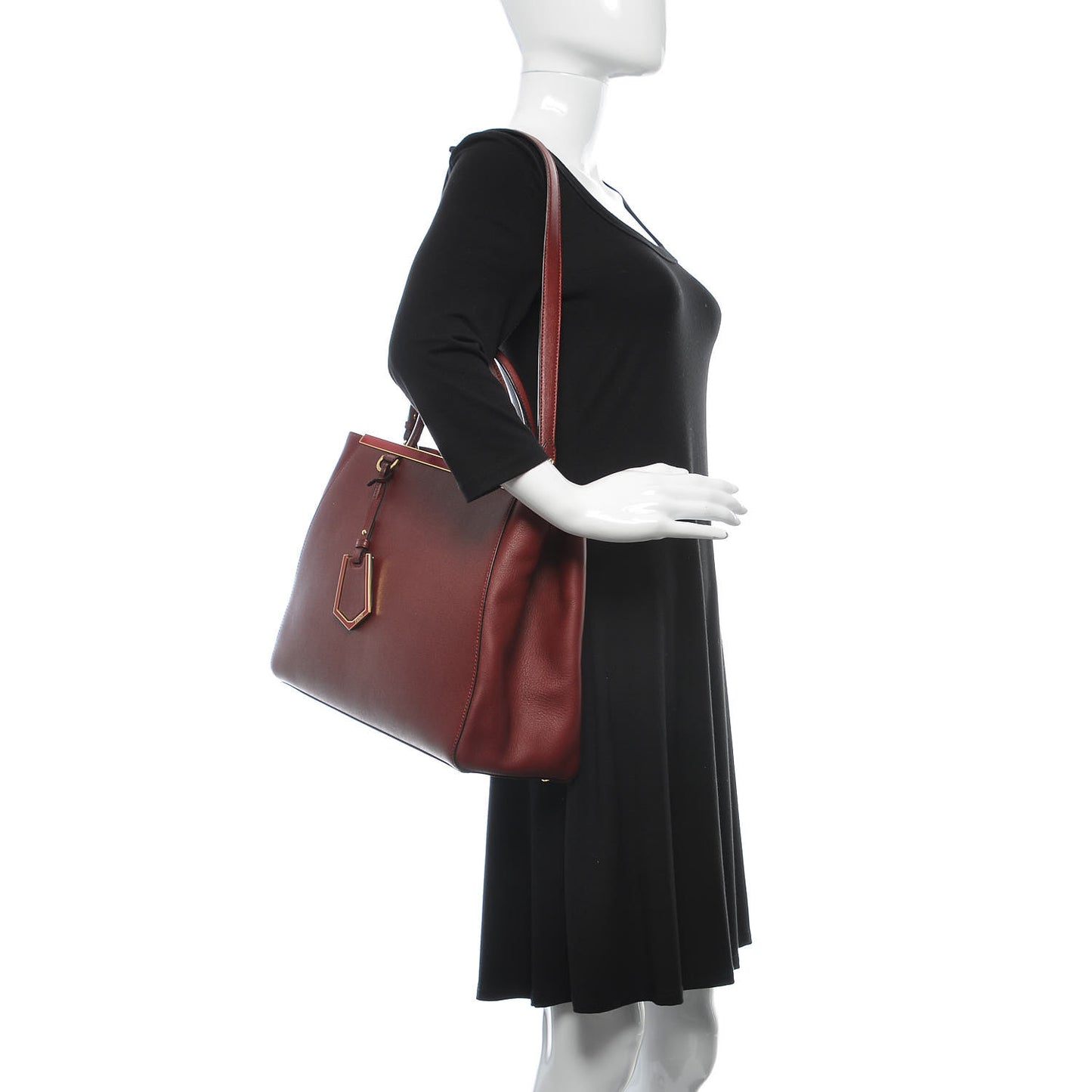 Vitello Elite Regular 2Jours Tote Rosso Scuro Ciliegia