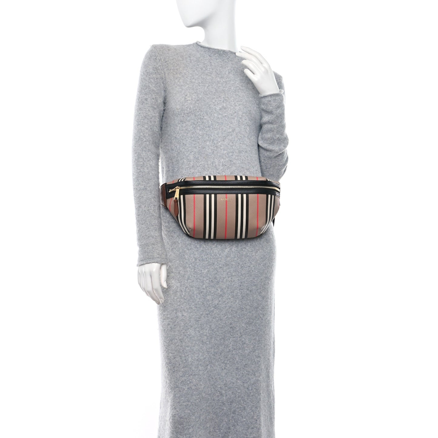 E-Canvas Icon Stripe Sonny Bum Bag Archive Beige
