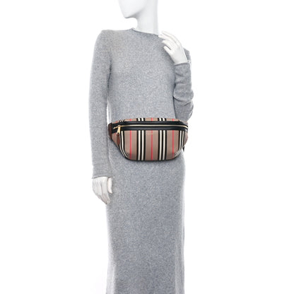 Burberry E-Canvas Icon Stripe Sonny Bum Bag Archive Beige 2 of 9
