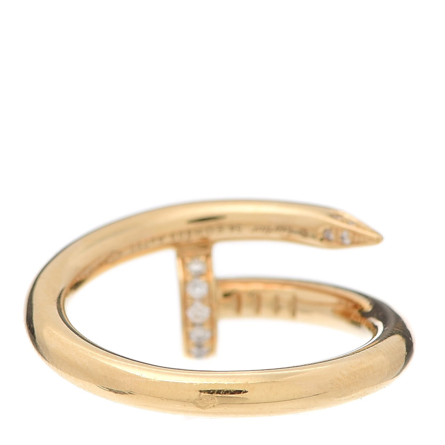 18K Yellow Gold Diamond Juste Un Clou Ring 54 6.75