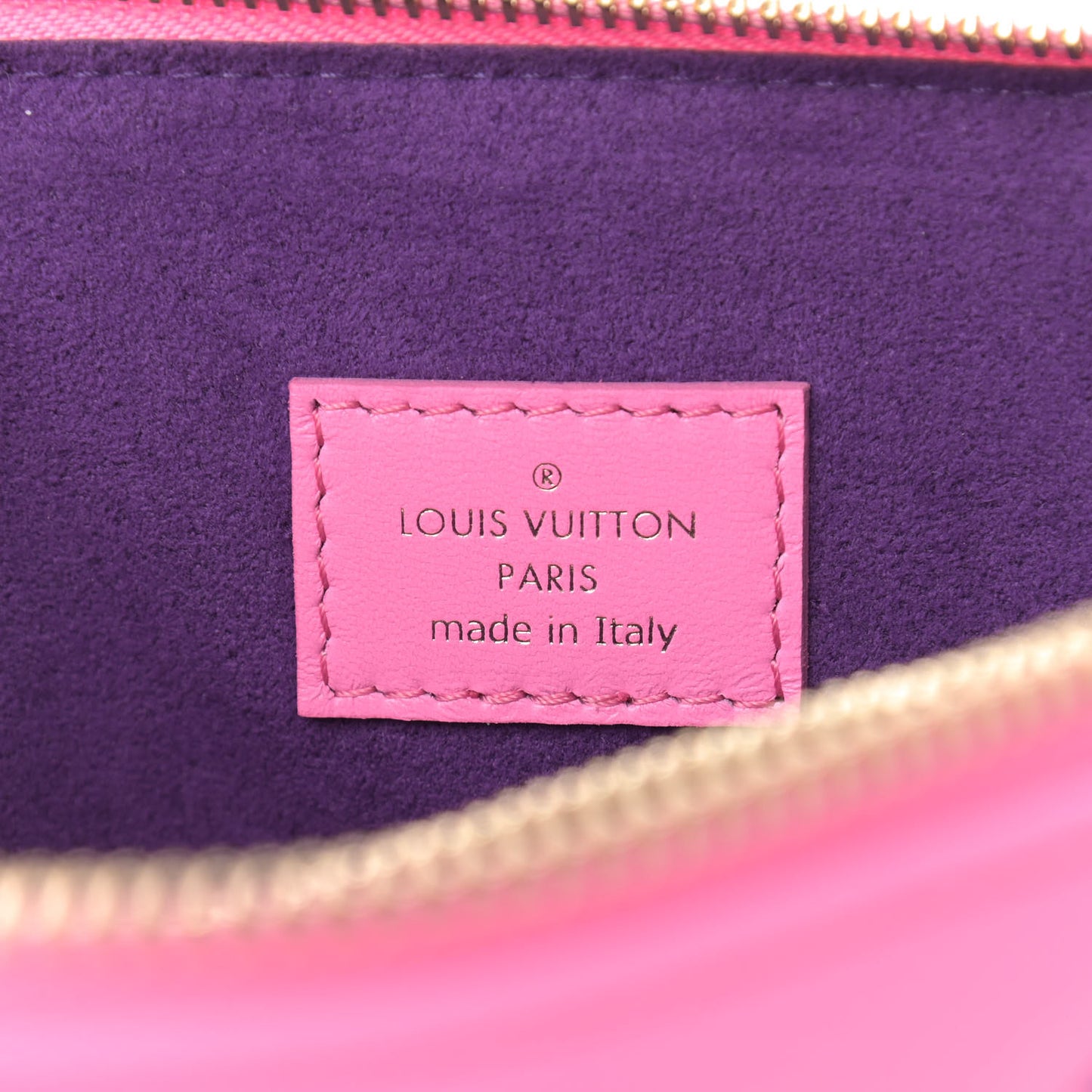 Lambskin Embossed Monogram Vuittamins Coussin PM Rose Violet