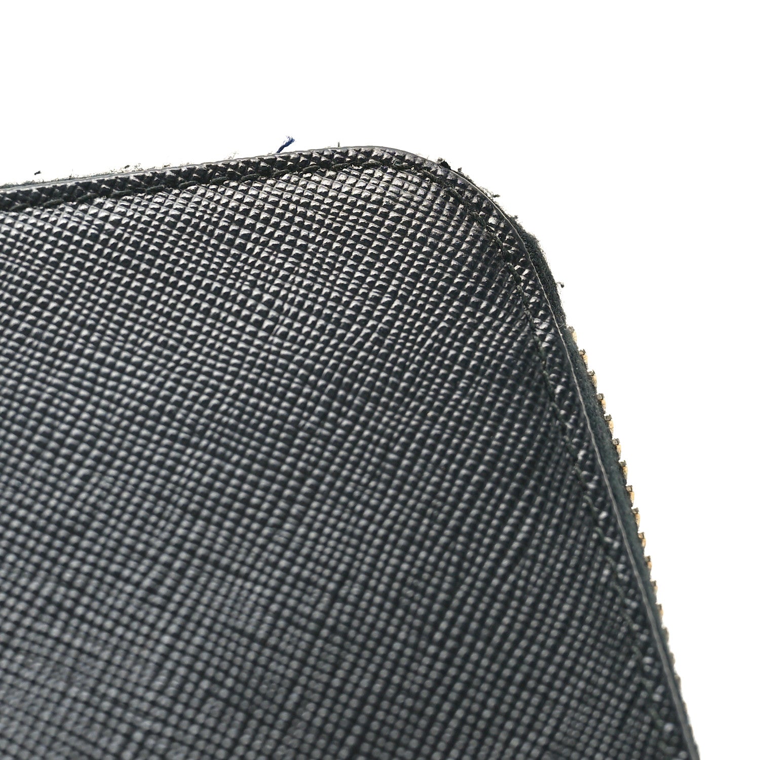Prada Saffiano Fiocco Bow Zip Around Wallet Black Black 7 of 7