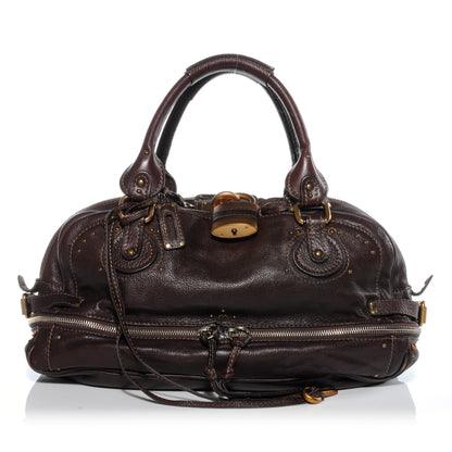 Chloe Leather Paddington Double Zipped Bowler Brown 1 of 8