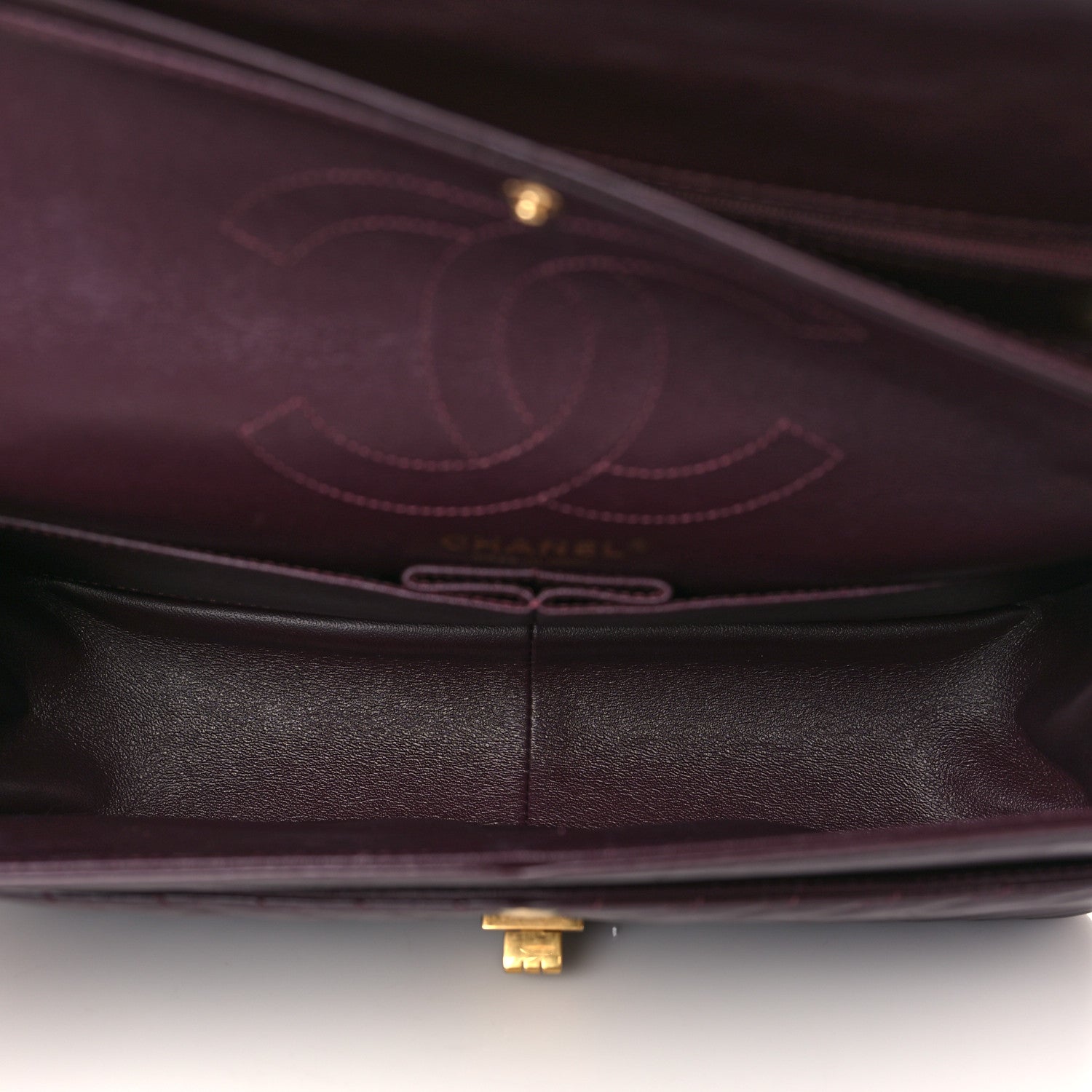 Chanel Aged Calfskin Chevron Quilted 2.55 Reissue 226 Flap Burgundy 4 of 10
