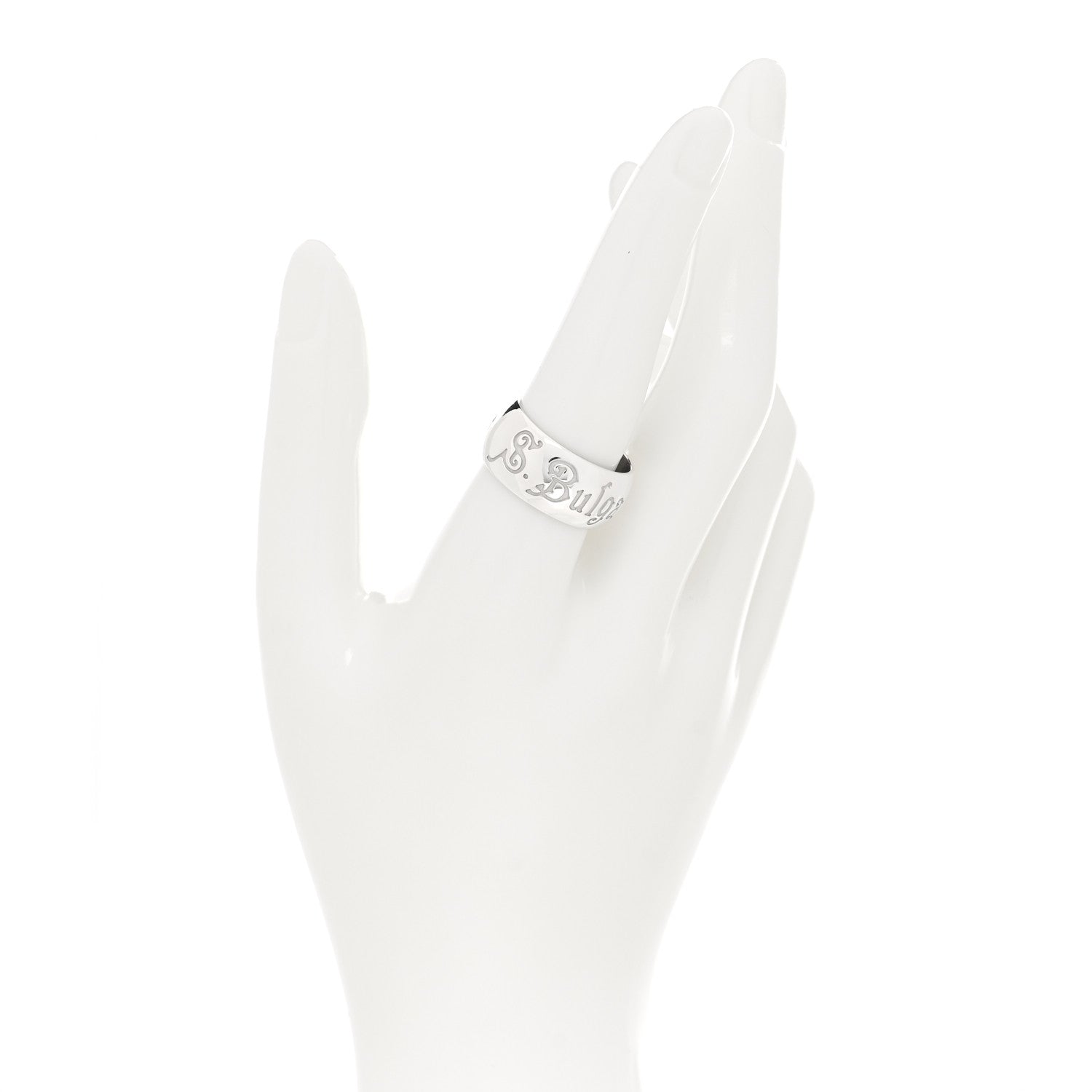Bulgari Sterling Silver Save The Children Ring 57 8 2 of 5