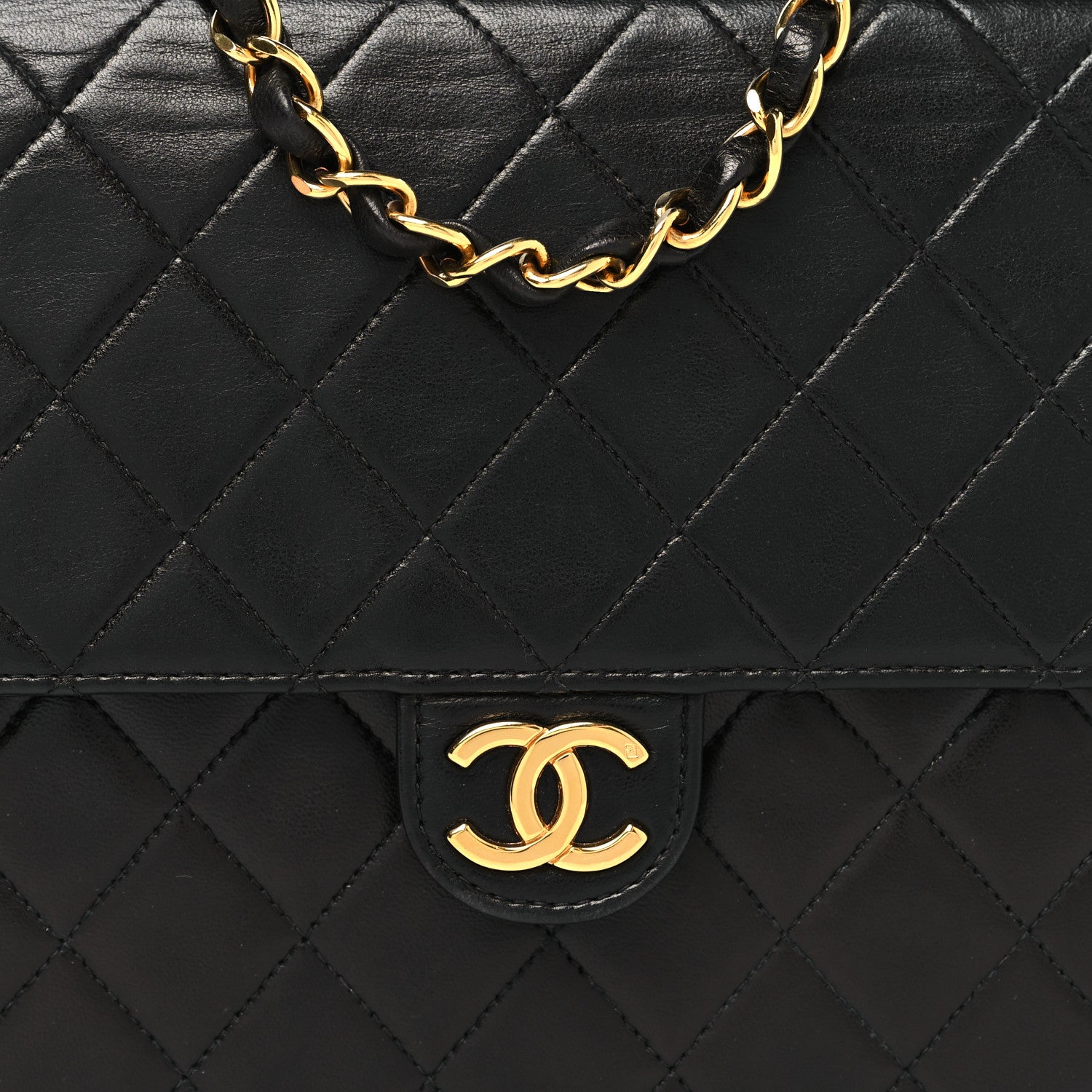 Chanel Lambskin Quilted Small Single Flap Black 7 of 9