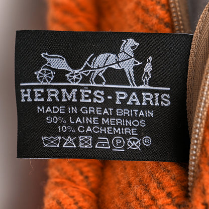 Hermes Wool Cashmere Avalon Pillow PM Ecru Potiron 3 of 3