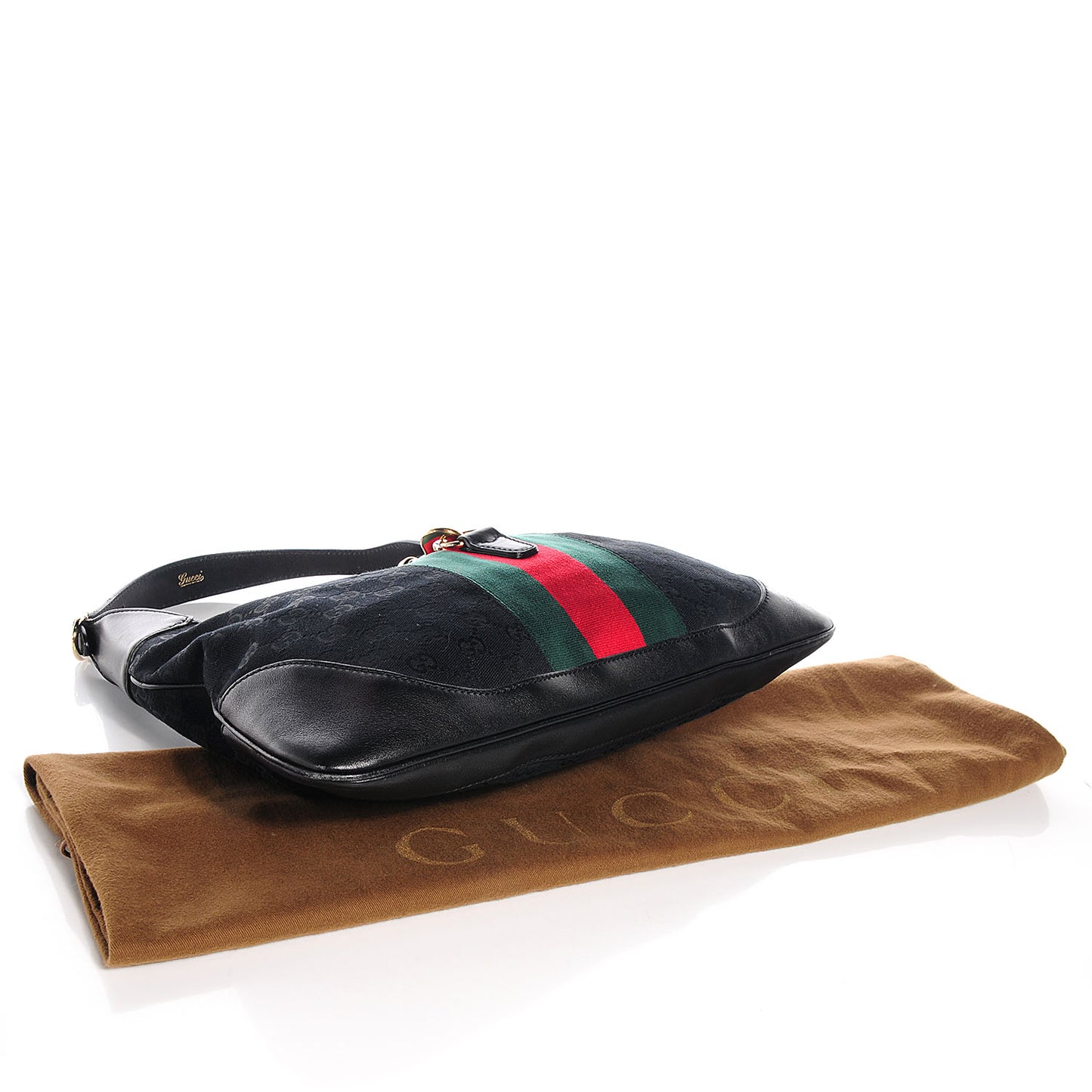 Monogram Web Jackie O Bouvier Hobo Black