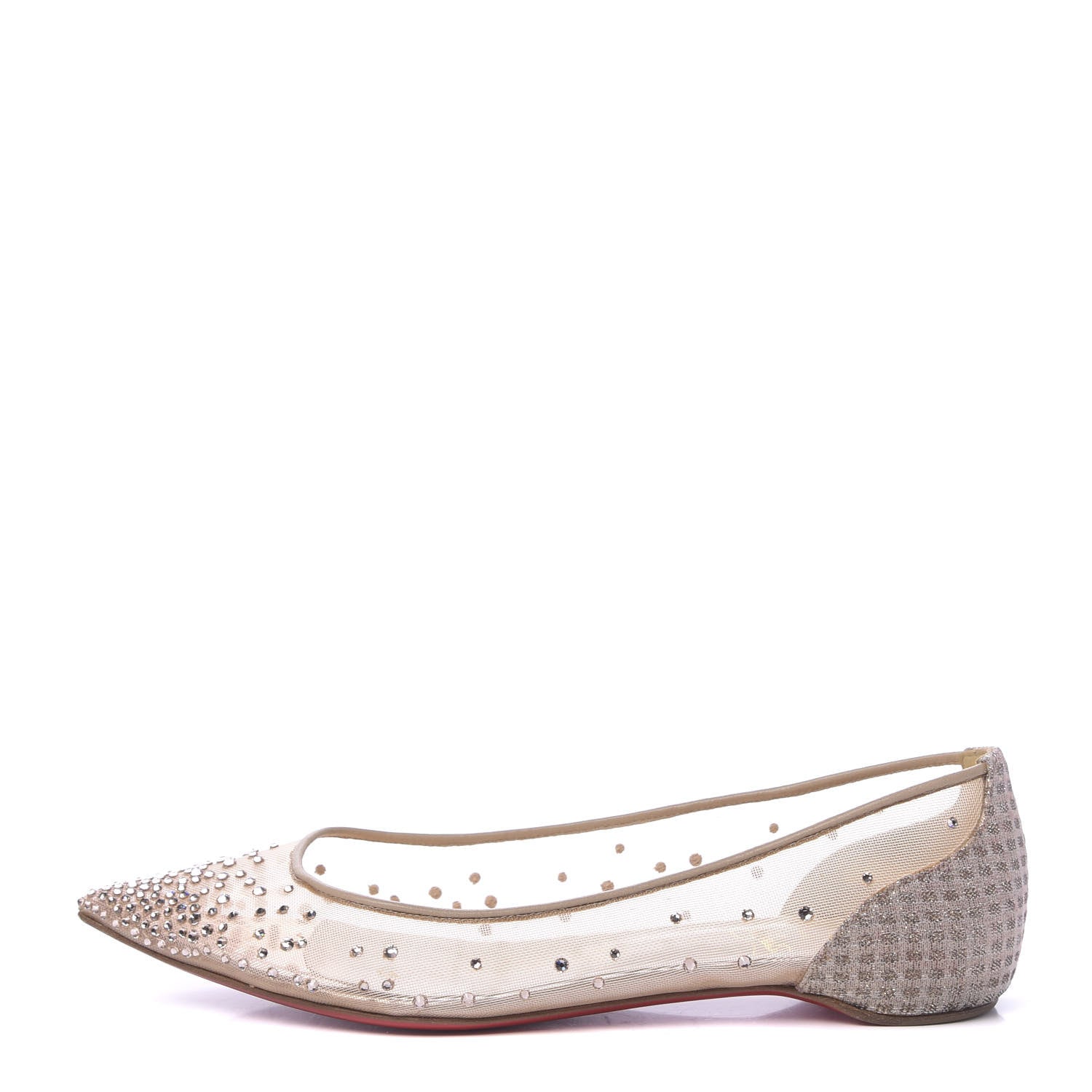 Christian Louboutin Crystal Strass Follies Flats 37 Crystal 1 of 10