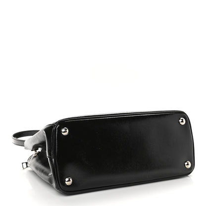 Prada Saffiano Vernice Mini Galleria Double Zip Tote Black 4 of 10