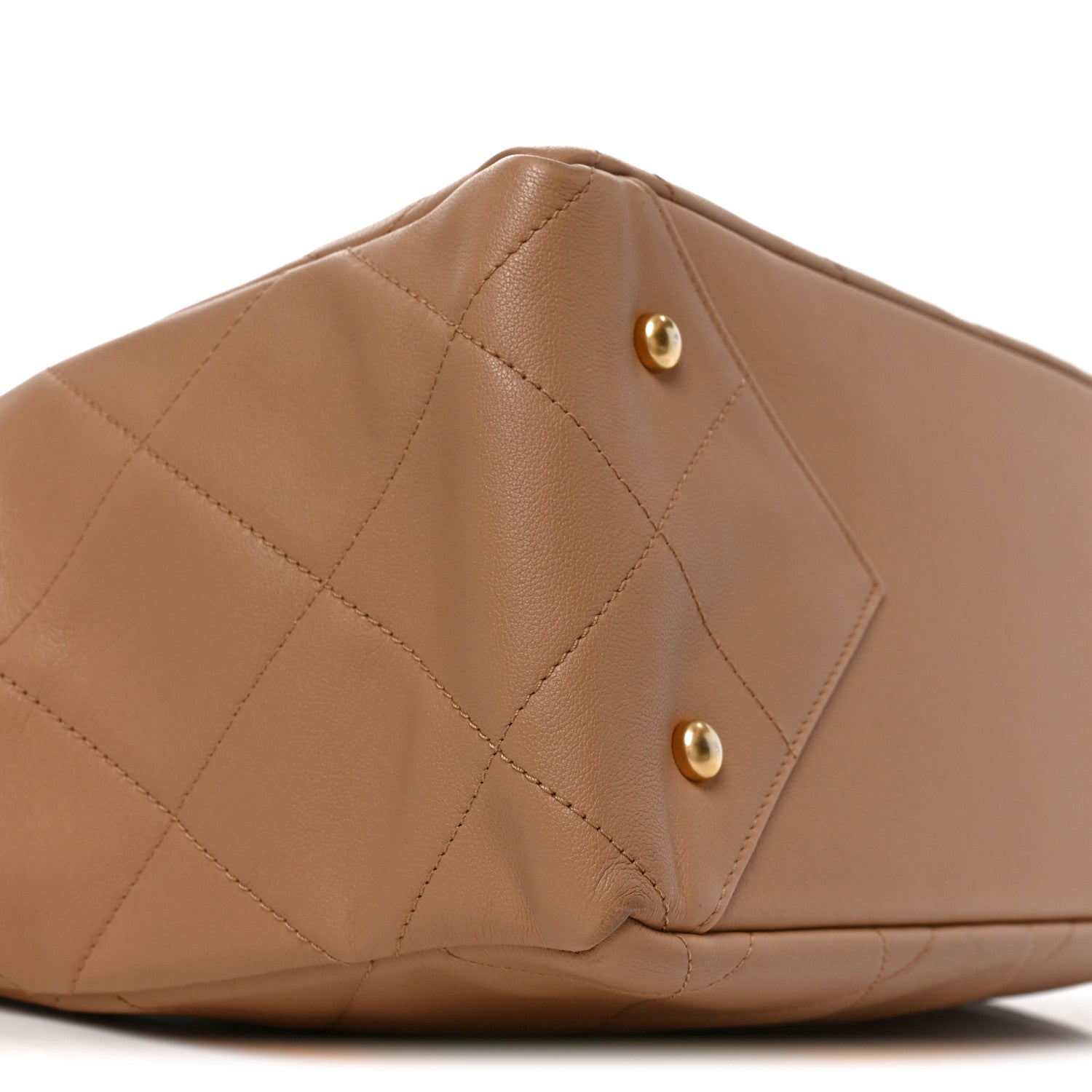 Chanel Calfskin Quilted Book Pocket Shopping Tote Beige 9 of 10