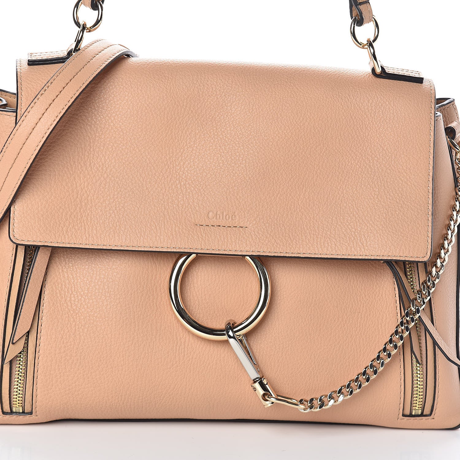 Chloe Calfskin Medium Faye Day Shoulder Bag Blush Nude 7 of 9